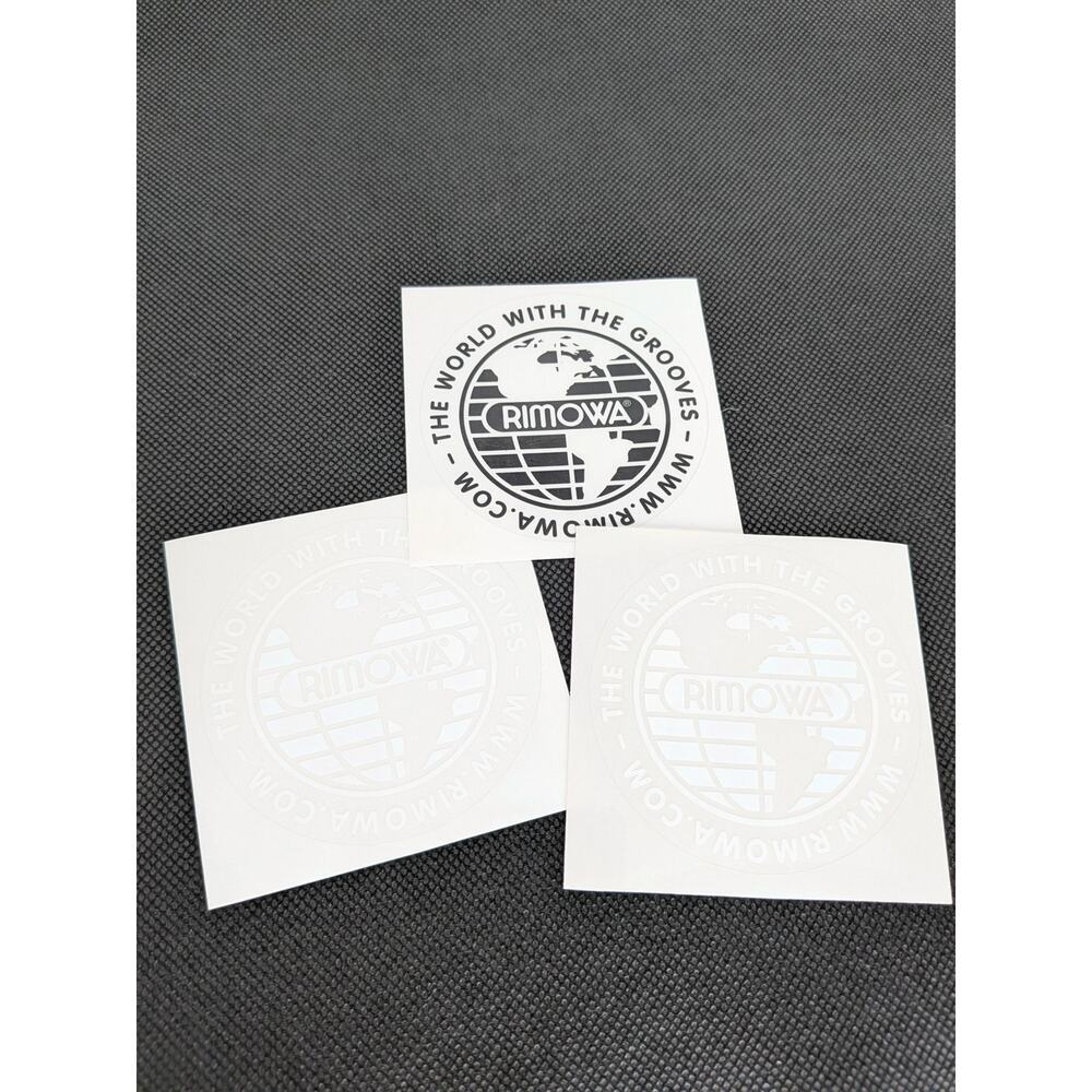 3 Rimowa Luggage Suitcase Sticker Bundle White & Black Branded Logo